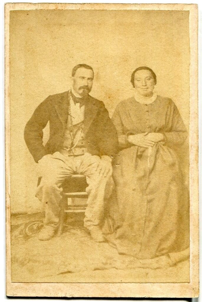 un couple de colons par Adolphe Clavier en 1863 Alger
